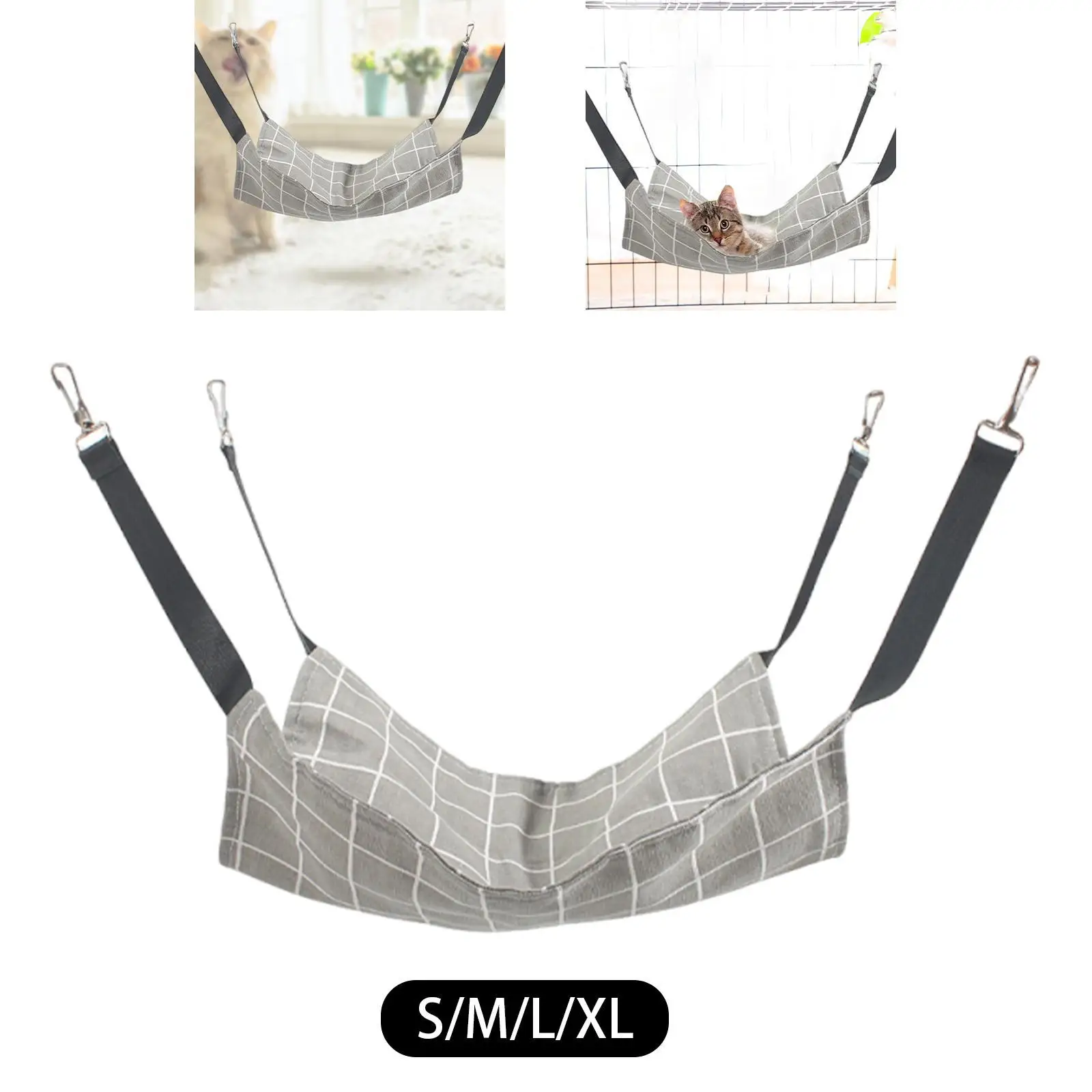 Hamaca colgante para gatos, cama, jaula para mascotas, hamaca colgante, ahorro de espacio, juego versátil - imagen 3