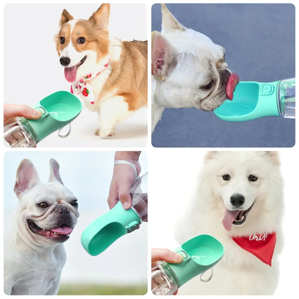 OUZEY-botella de agua portátil de viaje para perro, cuencos plegables para beber para caminar al aire libre para perros pequeños y grandes, tazón de agua para cachorros y gatos - imagen 5