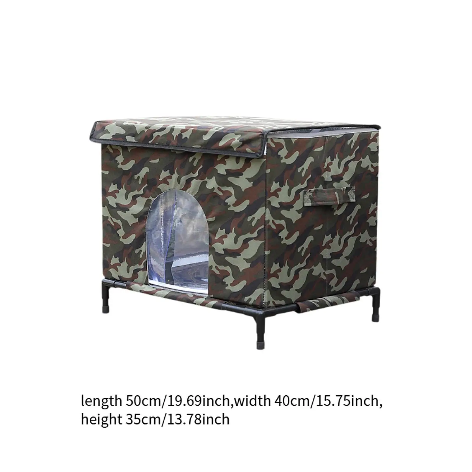 Outdoor Cat House Elevated Feet with Handle for Winter,Cat Bed Cave Waterproof Versatile Gifts Cube Cat Shelter for Barn