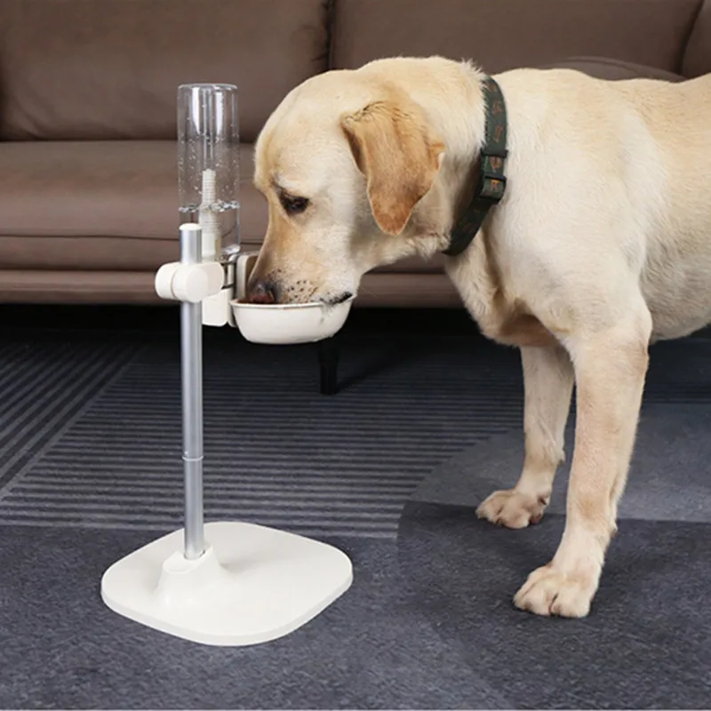 Dispensador de agua automático Vertical para mascotas, cuenco para gatos, lavabo para perros, suspensión de alimentación de agua potable antiobturación ajustable - imagen 2