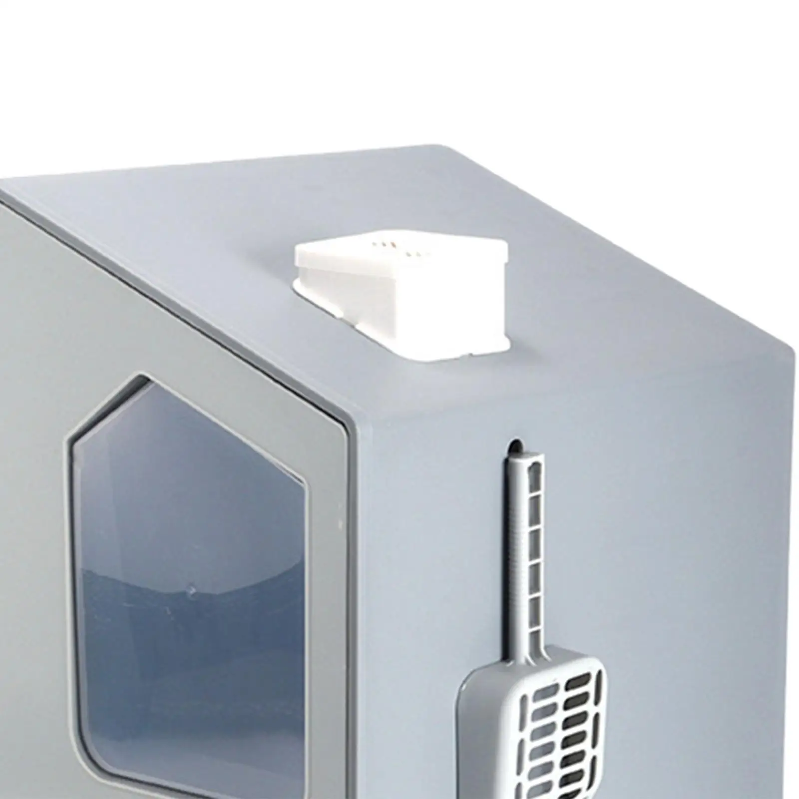 Caja de arena para gatos, casa de arena antisalpicaduras, fácil limpieza, inodoro para gatitos de alta cara, resistente con cajón, inodoro para gatos - imagen 5