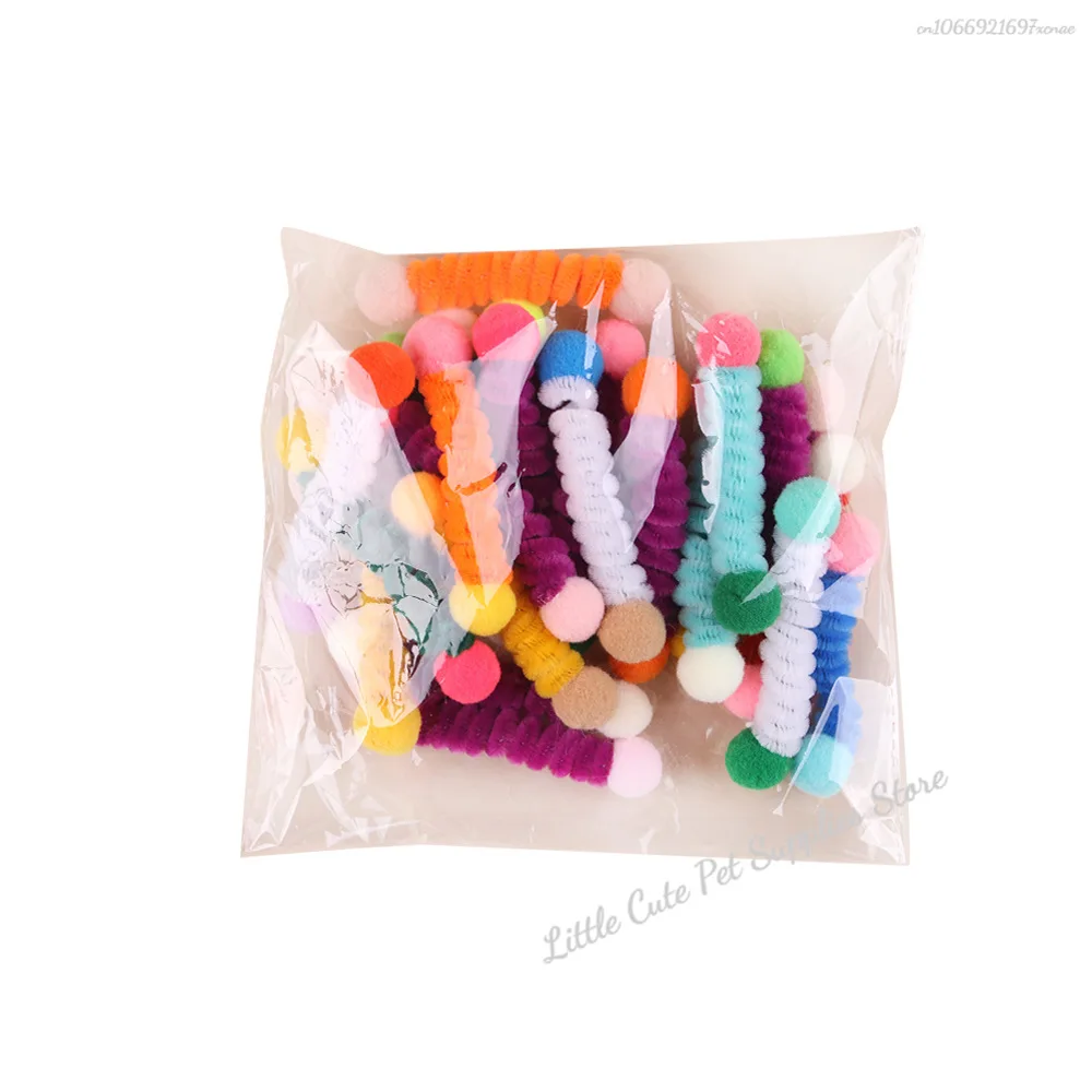 24/12/4 Uds. Juguetes de primavera para gatos, juguetes interactivos para mascotas para gatos, juguete colorido de Color aleatorio para gatos, juguetes para gatitos resistentes a mordeduras