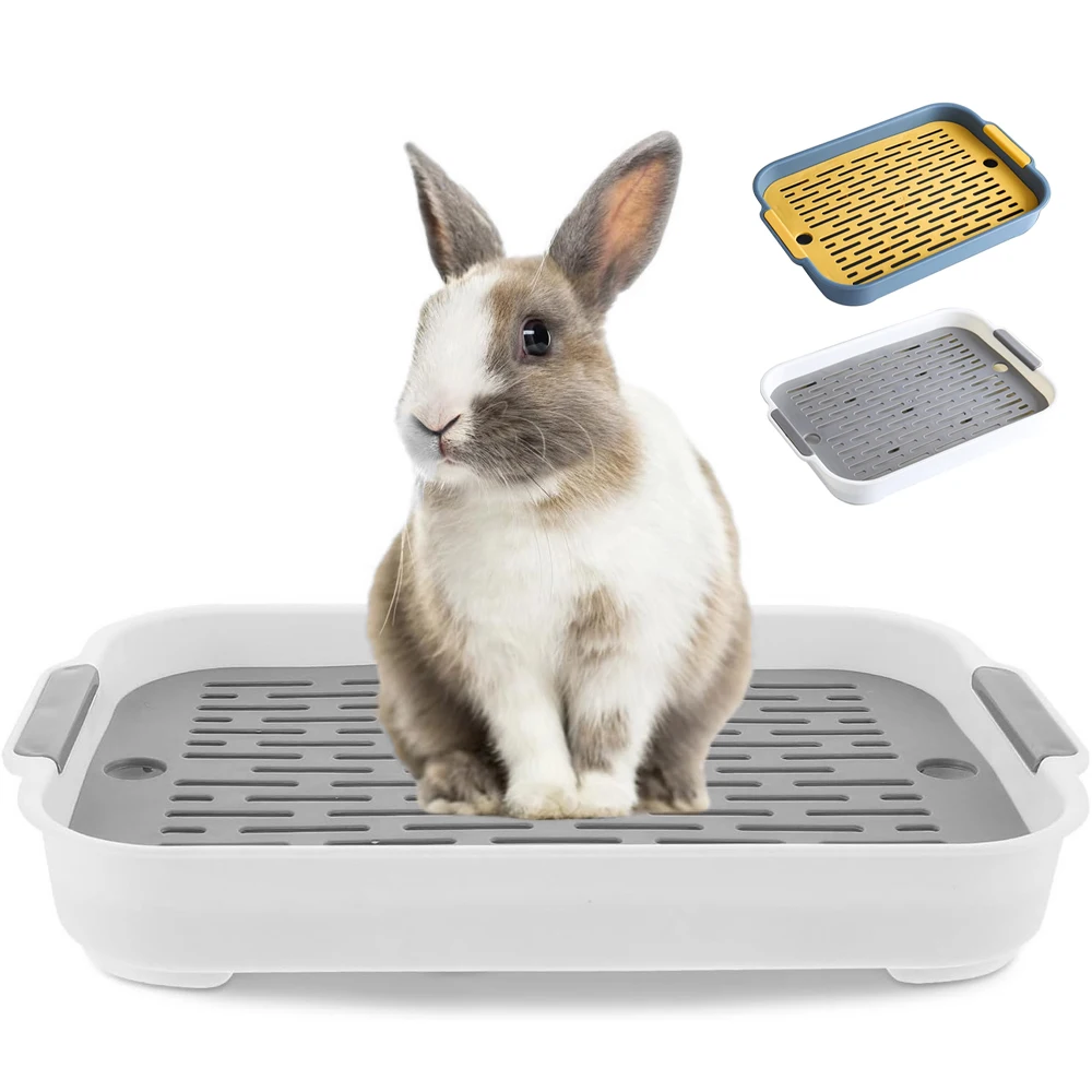 1pc Rabbit Litter Box Small Pet Toilet Tray Bunnie Corner Toilet Box For Ferret Hamster Dragon Cat Guinea Pig Dutch Pig Supplies
