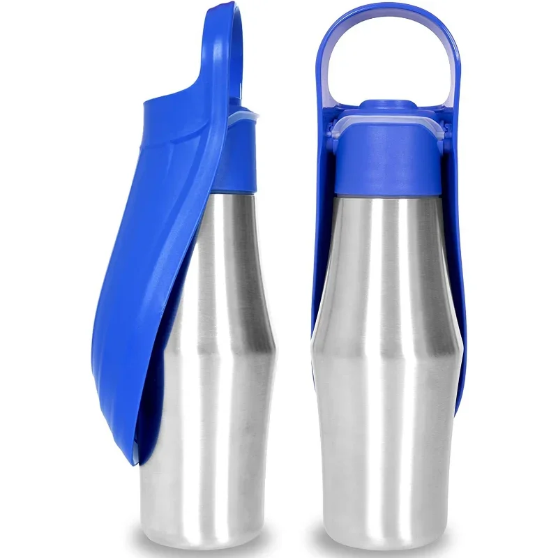 Botella de agua grande para perros, cuenco de agua portátil de acero inoxidable para exteriores, cuenco de viaje para cachorros, suministros para mascotas para todas las razas de perros - imagen 3