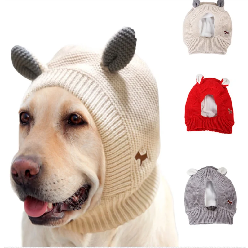 Gorro para perro mascota Otoño Invierno lindo a prueba de viento cálido Orejas de conejo gafas de rana sombreros de punto de terciopelo cachorros accesorios para mascotas uso - imagen 5