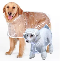 Chubasquero transparente para perros - impermeable, talla XS-7XL
