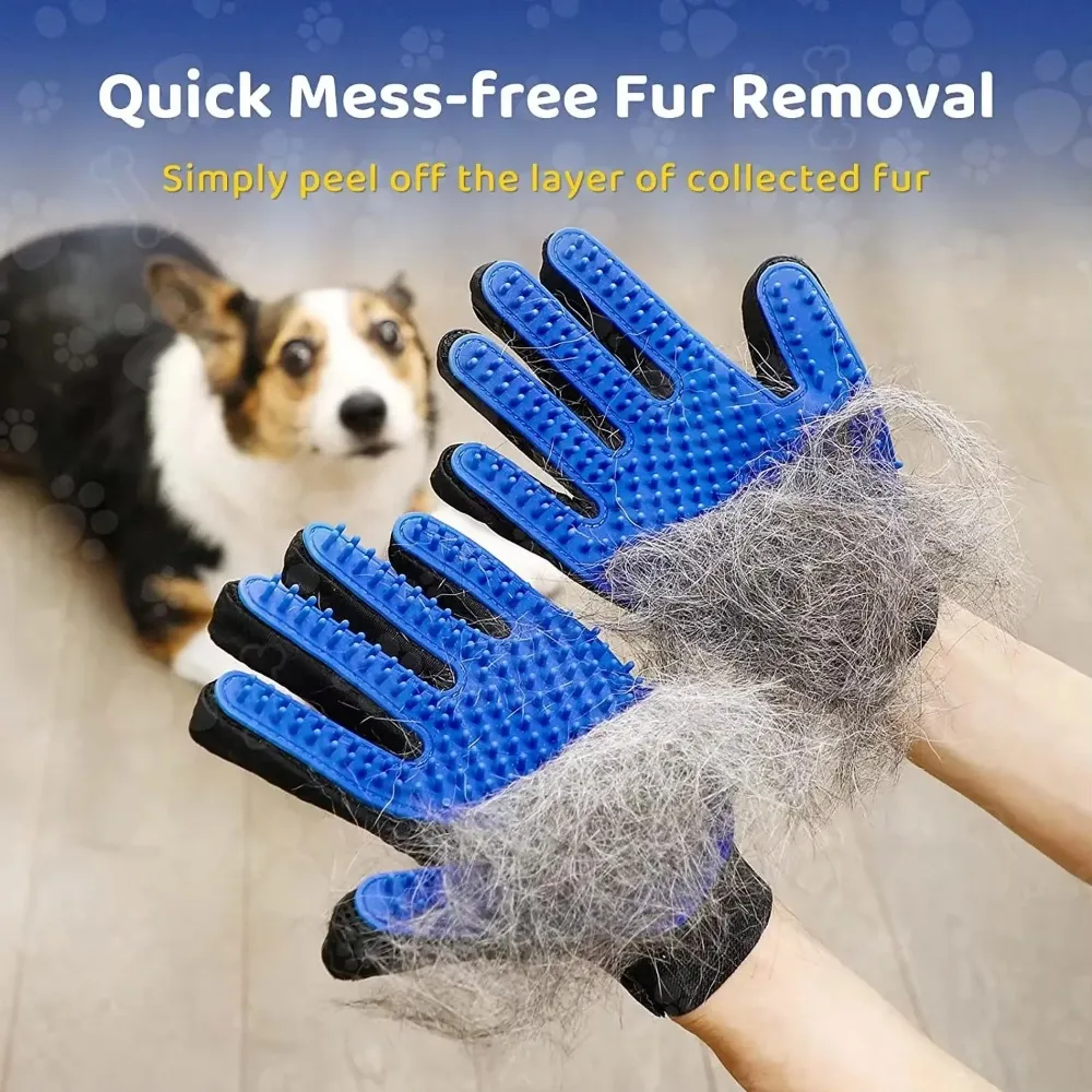 Guante de cuidado para mascotas, eliminador de pelo suave y eficiente, accesorios para gatos, guantes para perros y gatos, suministros de productos para mascotas, 1 ud. - imagen 3