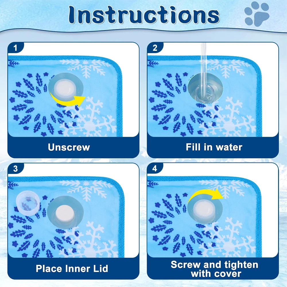 Estera transpirable refrescante para perros, almohadilla de hielo llena de agua, enfría instantáneamente, portátil para perros, mantiene tu verano fresco para perros, gatos, interiores y exteriores - imagen 3