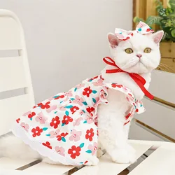 Vestido floral de primavera para perros y gatos – Ropa cómoda