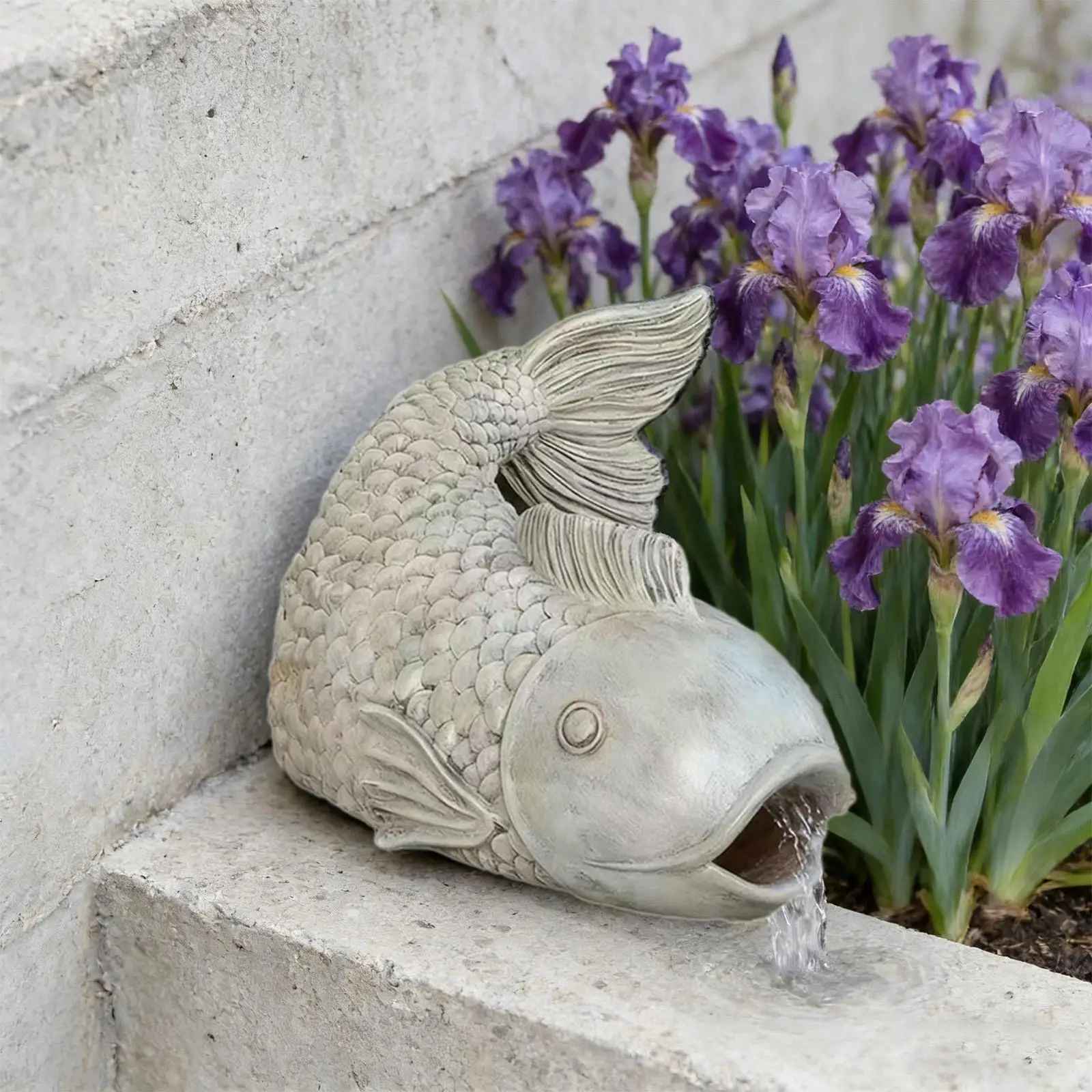 Estatua pez desviador agua lluvia jardín y patio – Extensor bajante - imagen 3