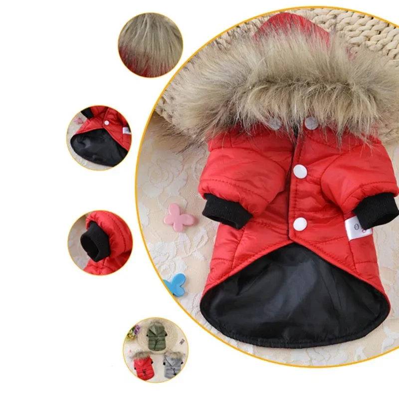 Soft Furry Hoodie Warm Dog Clothes For Small Dogs Windproof Pet Jacket Puppy Coat Winter Clothing For Yorkies Chihuahua - imagen 5