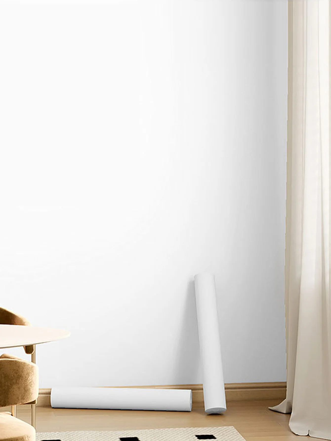 1 rollo de papel pintado autoadhesivo blanco brillante, material de PVC impermeable y resistente al aceite, antiincrustante, adecuado para renovación de habitaciones de alquiler, cocina, dormitorio, renovación de salas de estar y renovación de muebles, muy adecuado para renovación del hogar - imagen 5