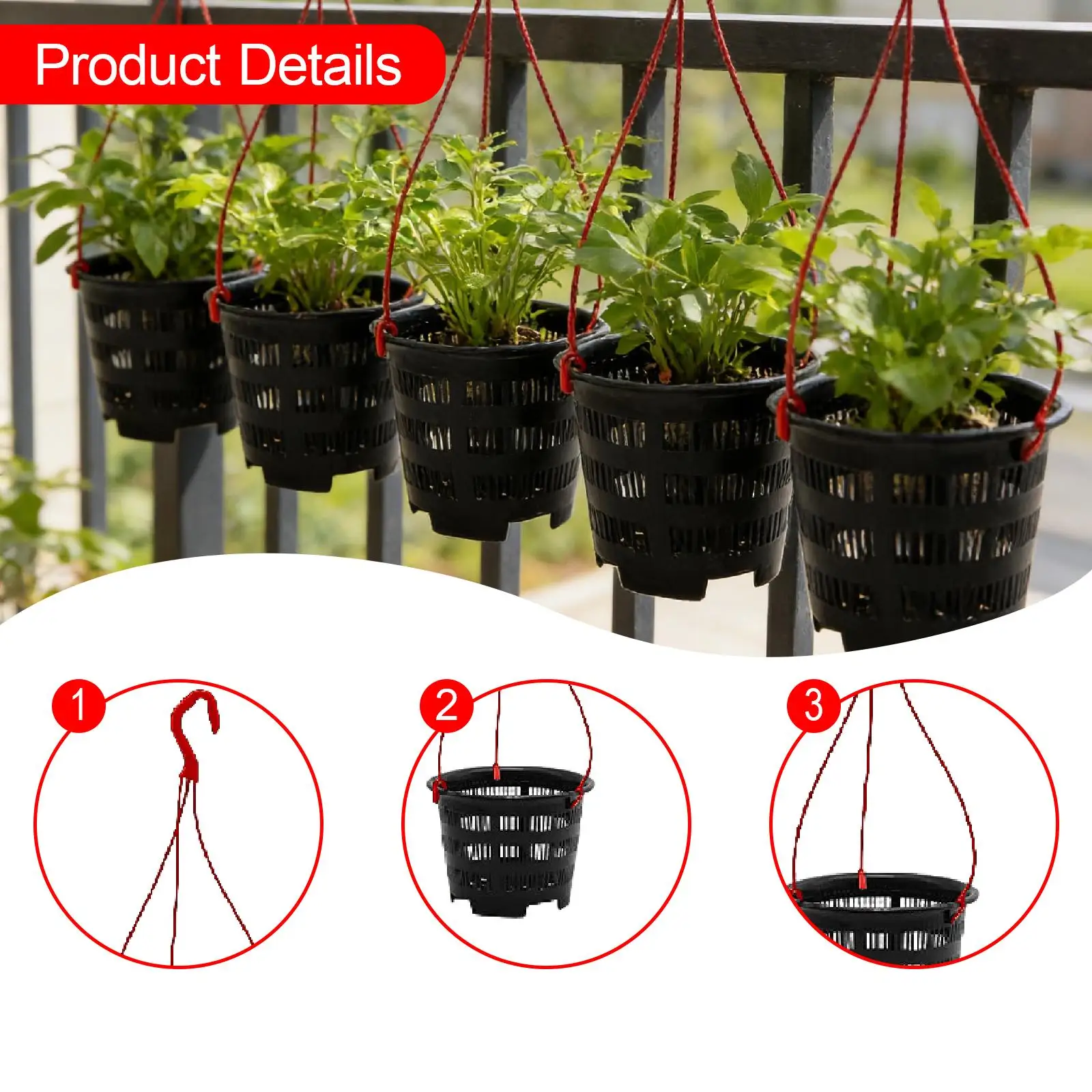Maceta colgante transpirable para orquídeas – ideal en hogar - imagen 3