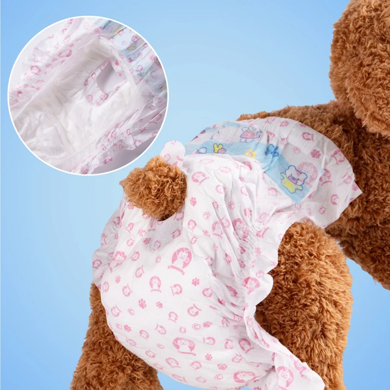 Pañal desechable para mascotas, pantalones menstruales absorbentes transpirables para perros y mujeres, accesorios para perros, 10/12 Uds. - imagen 5