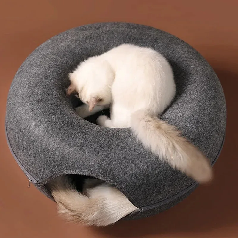 Cama para gatos, suministros de invierno para mascotas, casas y hábitats de felpa, accesorios cálidos para cachorros, estera para perros, casa, cesta para gatitos, accesorio - imagen 3