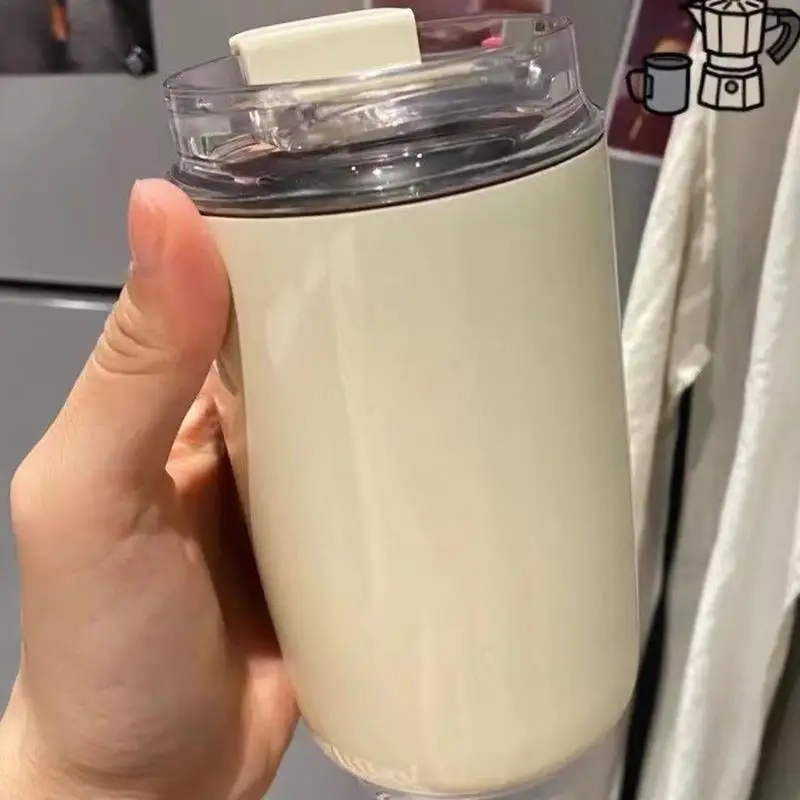 Vaso de café con aislamiento de doble pared, taza de vacío de acero inoxidable, reutilizable, 350ml - imagen 3