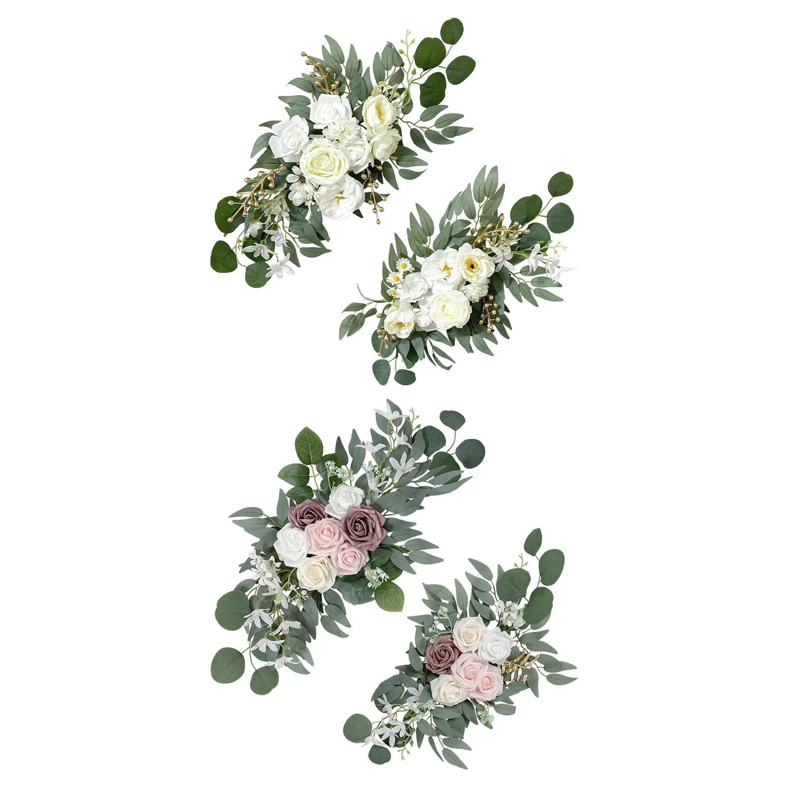 Arco de boda flores floral botín telón de fondo decoración arreglo floral para recepción - imagen 4