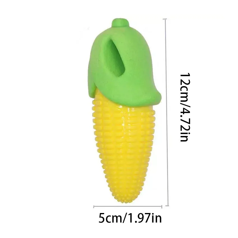 Juguete para masticar para perros chirriantes, simulación de zanahoria, forma de maíz, resistente a mordeduras, limpieza de dientes, entrenamiento interactivo, suministros para mascotas - imagen 5