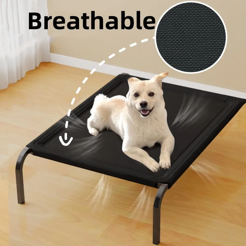 Cama desmontable para perro, perrera transpirable para perros medianos, Perrera de viaje, marco de hierro lavable, cama para cachorros, suministros para mascotas - imagen 3