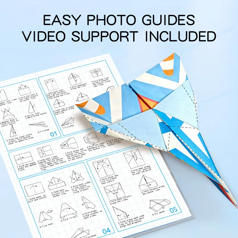 Papel origami 3D aviones – Manualidad infantil creativa para niños - imagen 3