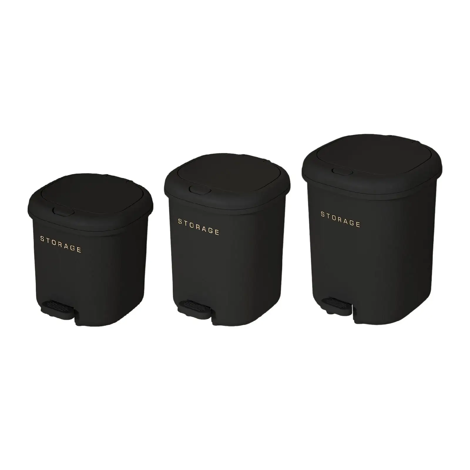 Tipo de prensa/regona de basura para baño, cocina versátil, cubo de basura para oficina con tapa, cubo de basura con Pedal - imagen 2