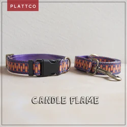Collar y correa personalizados para perro estilo llama de vela