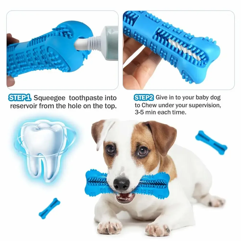 Cepillo de dientes de goma para perros y cachorros, palo de dientes Molar para masticar, Limpieza de dientes no tóxica, cuidado Dental Natural para perros de tamaño S/M - imagen 5