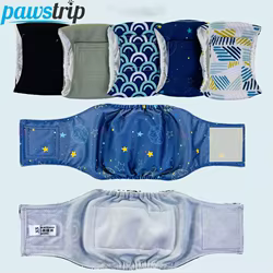 Pañal para perro masculino reutilizable, bragas sanitarias lavables para mascotas, ropa interior ajustable para perros y cachorros, banda para el vientre