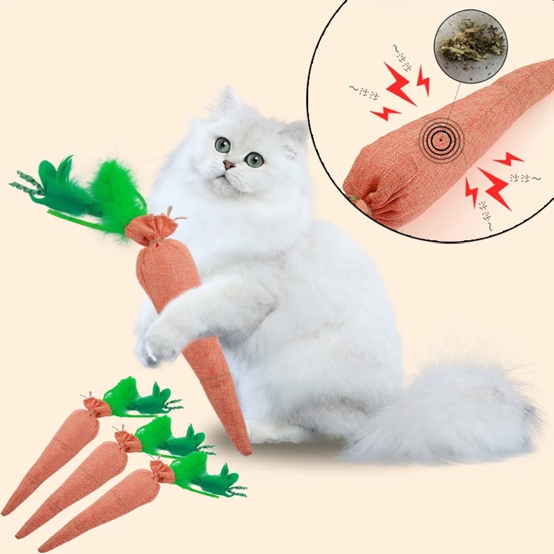 Juguete de peluche para masticar para gatos, almohada resistente a mordeduras, hierba gatera, duradero, interactivo, cepillo de dientes, juguete para masticar