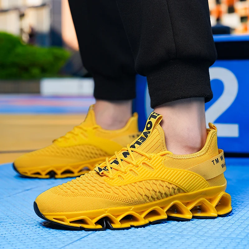 Hombres al aire libre libre correr para hombres jogging caminar zapatos deportivos de alta calidad con cordones zapatillas transpirables - imagen 2