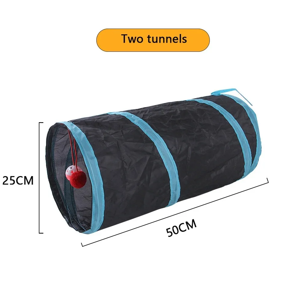 Túnel de juego plegable para gatos con cubo perforado - imagen 4