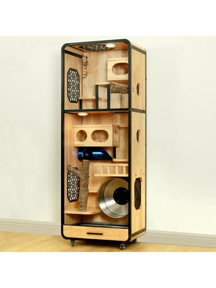 Villa superior de Chinchilla grande de lujo, casa nido de hielo para mascotas de gran tamaño, jaula pequeña para mascotas - imagen 5