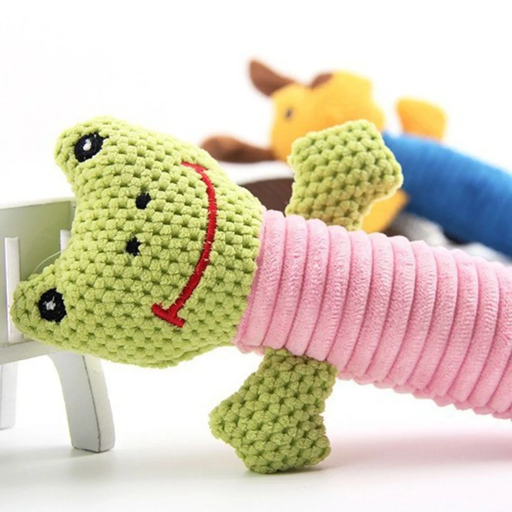 Juguete chirriante de peluche para gatos, muñeca masticable Molar resistente a mordeduras, juguete interactivo para mascotas de juguete para aliviar el aburrimiento, relleno suave - imagen 5