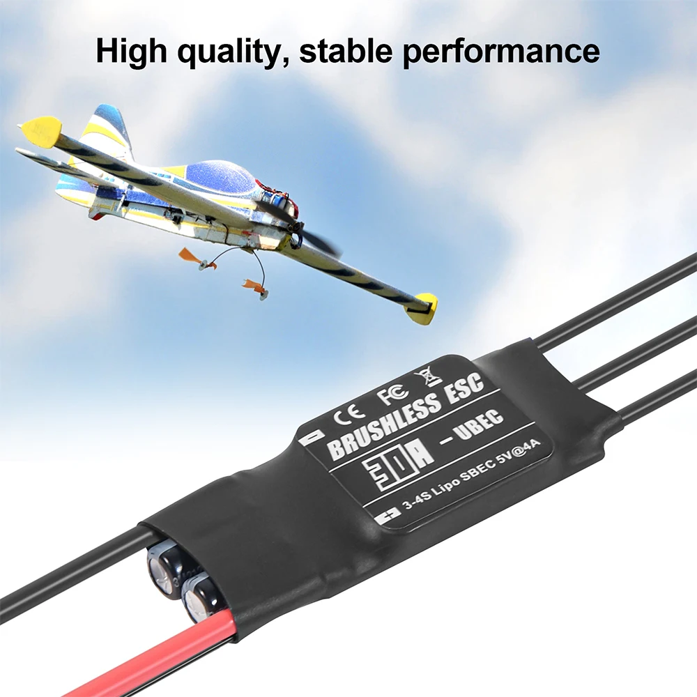 Alta calidad sin escobillas ESC 20A 30A 40A 50A 60A 80A 2-6S Lipo SBEC controlador de velocidad programador tarjeta de configuración para avión RC FPV - imagen 5