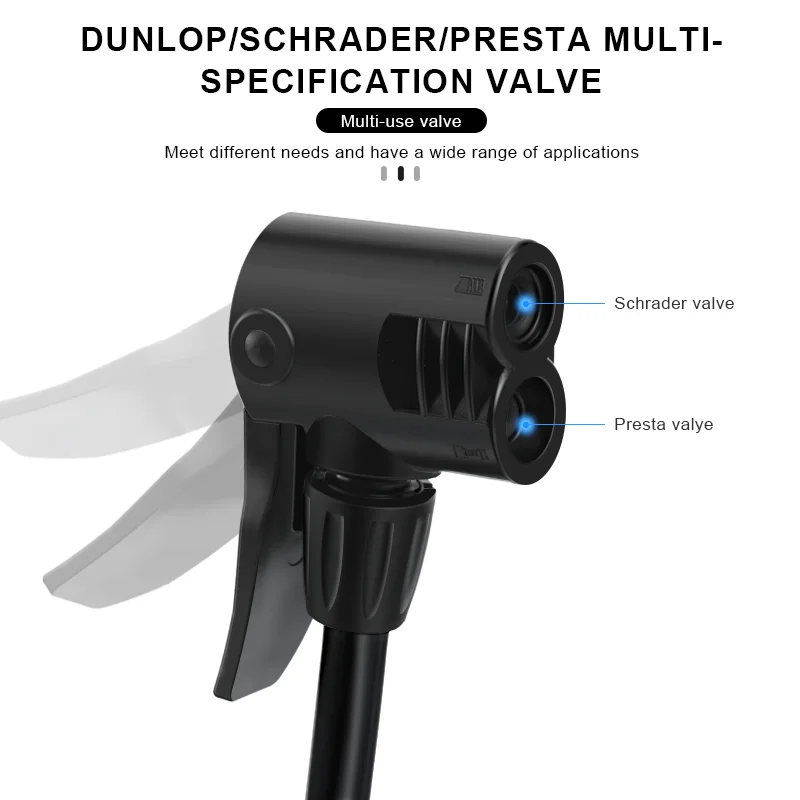 Bomba de pie ultraligera para bicicletas - válvulas Presta y Schrader - imagen 3