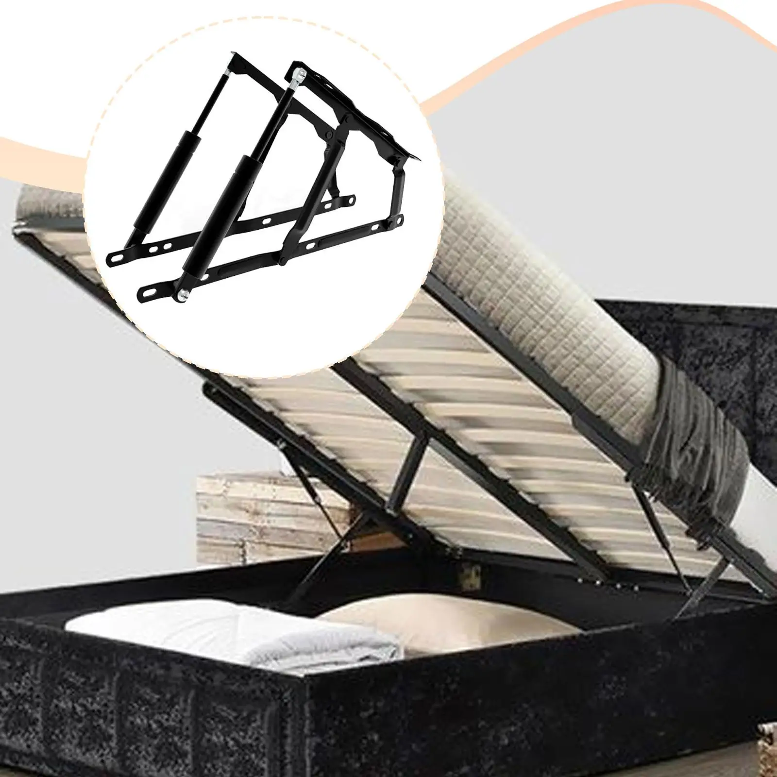 Mecanismo neumático elevación cama almacenamiento para gatos y perros - imagen 5