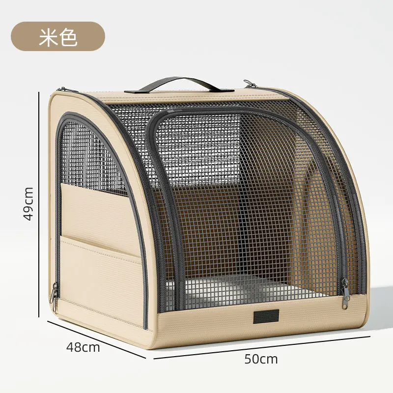 Transportín plegable transpirable para gatos y perros: viaje cómodo - imagen 4