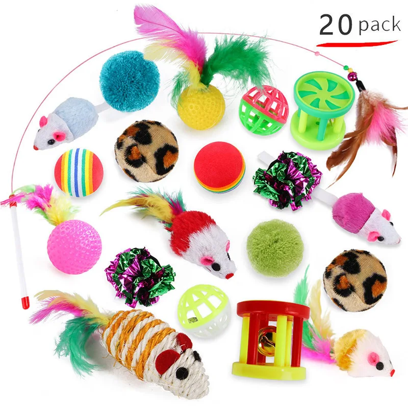 Pack juguetes interactivos para gatos: palo y ratón sisal natural - imagen 4