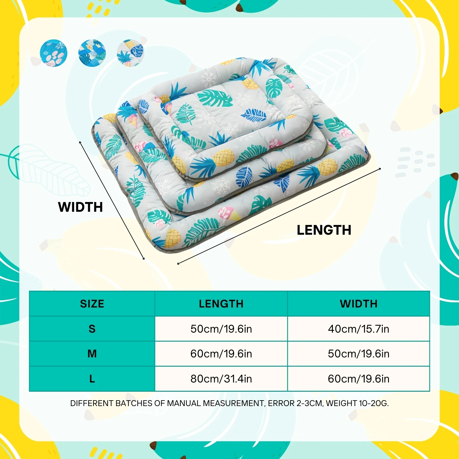 Almohadilla fresca para mascotas, alfombrilla cuadrada con estampado de pata de perro, cómoda y transpirable, nido para gatos, almohadilla de hielo estampada para mascotas, suministros para mascotas, perro de verano - imagen 3