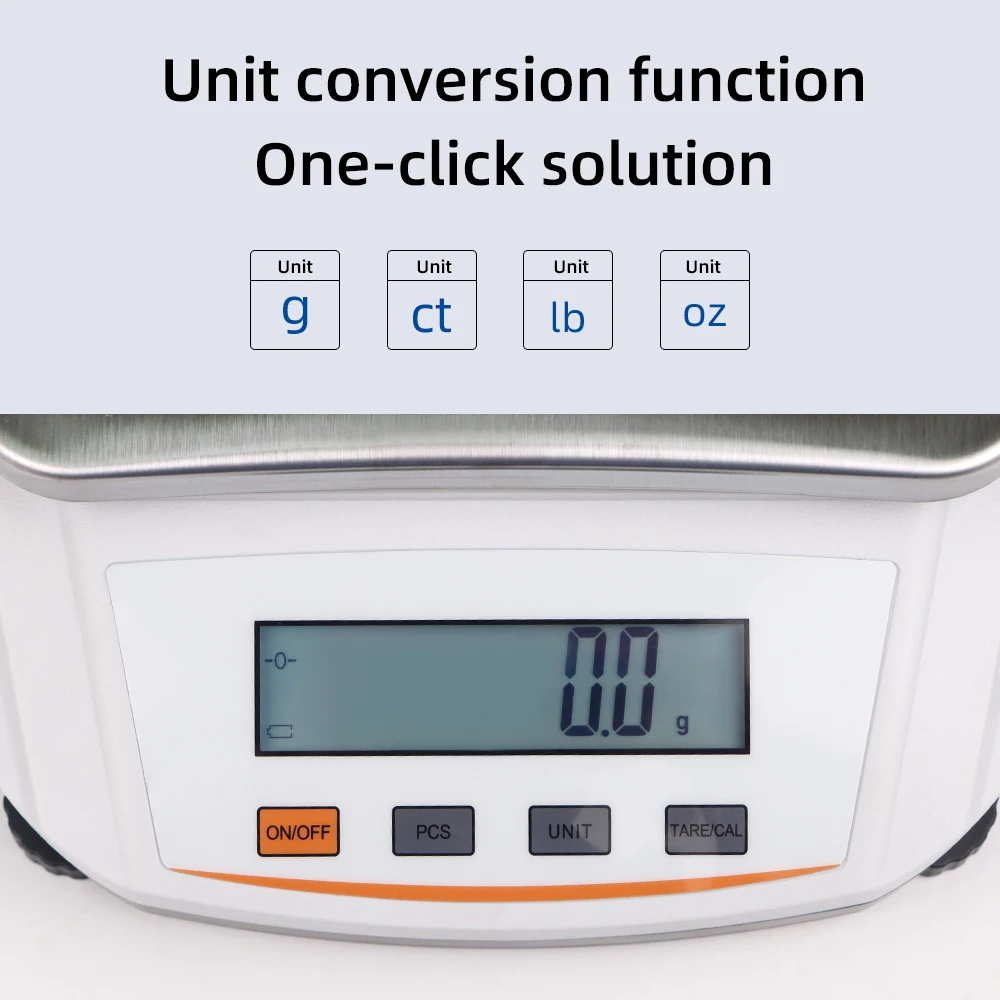 Báscula de laboratorio con pantalla Dual, balanza electrónica de 0,1g, balanza analítica de alta precisión, 1KG, 3KG, 5KG, enchufe europeo - imagen 4