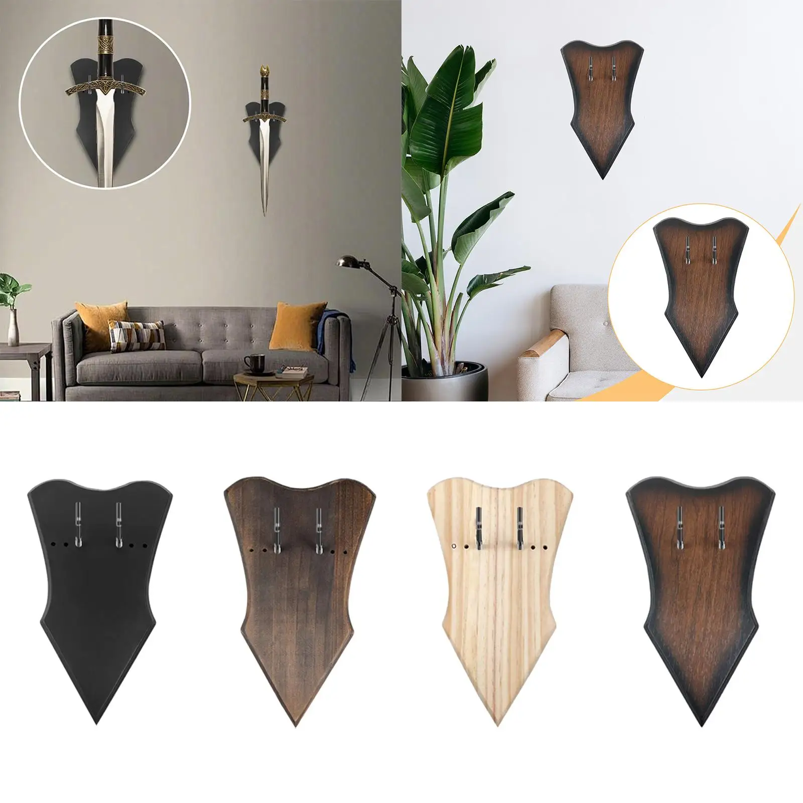 Soporte de exhibición de espada occidental, soporte decorativo, modelo de almacenamiento de pared, estante decorativo para espada para entusiastas de la espada, accesorio resistente - imagen 2