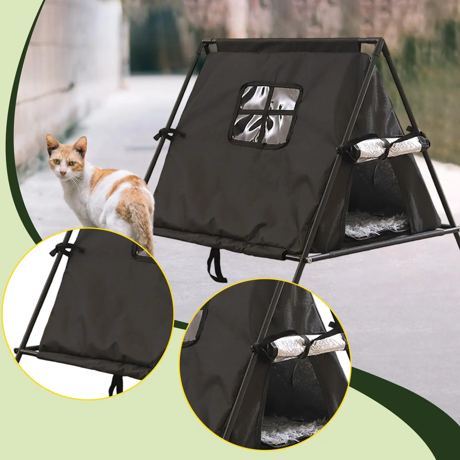 Casa de campaña transpirable para gatos, uso interior y exterior - imagen 2