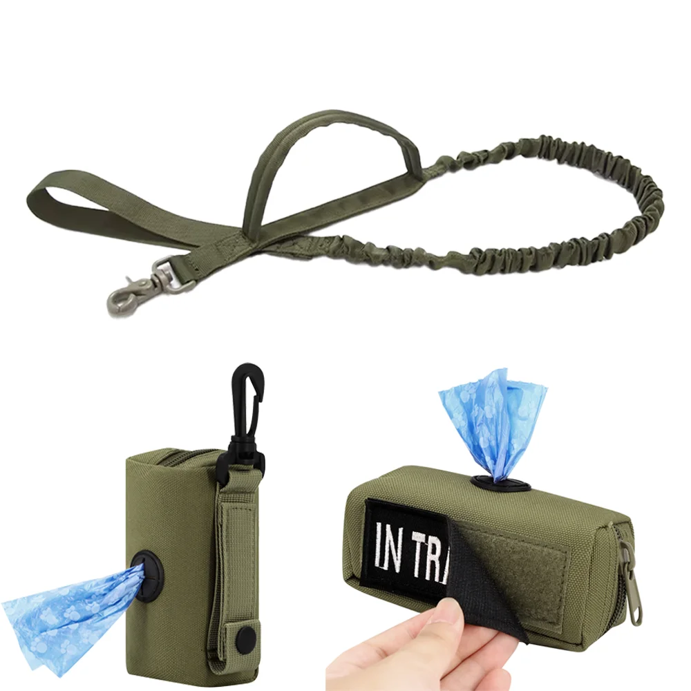 Dispensador portátil de bolsas de basura para mascotas, con parche de Velcro, correa de perro adjunta para chaleco, arnés, accesorio de limpieza para mascotas al aire libre - imagen 4