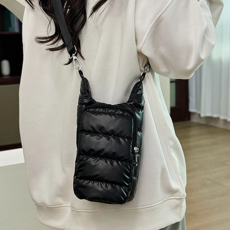 Correa para el hombro, bolsa portabotellas de agua, bolsillo frontal de nailon, soporte para botella de agua, bolsa con eslinga portátil para botella de agua, funda de viaje - imagen 5