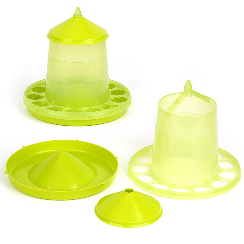 Comedero para aves de corral de 2kg y 4kg, cubo para beber, contenedor de alimentación automática de plástico con patas, ganso, gallina, pollo, suministros de bebedero - imagen 3