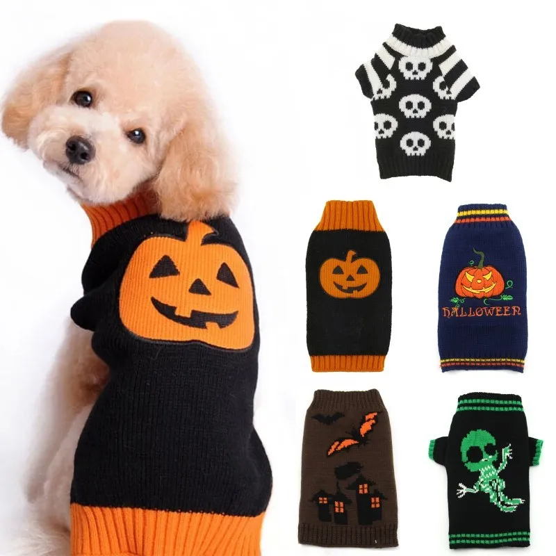 Ropa de Halloween para perros, disfraz de perro, suéter para mascotas, Chihuahua, Bulldog Francés, perro, gato, cachorro, ropa de lujo para mascotas, Otoño e Invierno