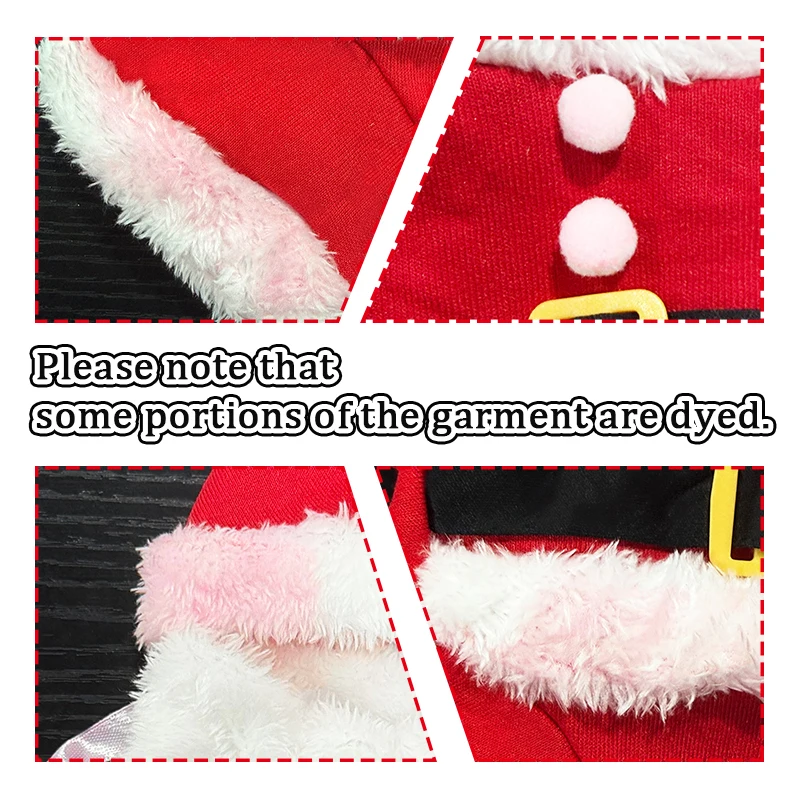 Trajes de Papá Noel para mascotas, ropa de Cosplay para perros pequeños y gatos, bonito disfraz de Navidad para perros, mono para cachorros, regalos de vestir de Año Nuevo - imagen 3