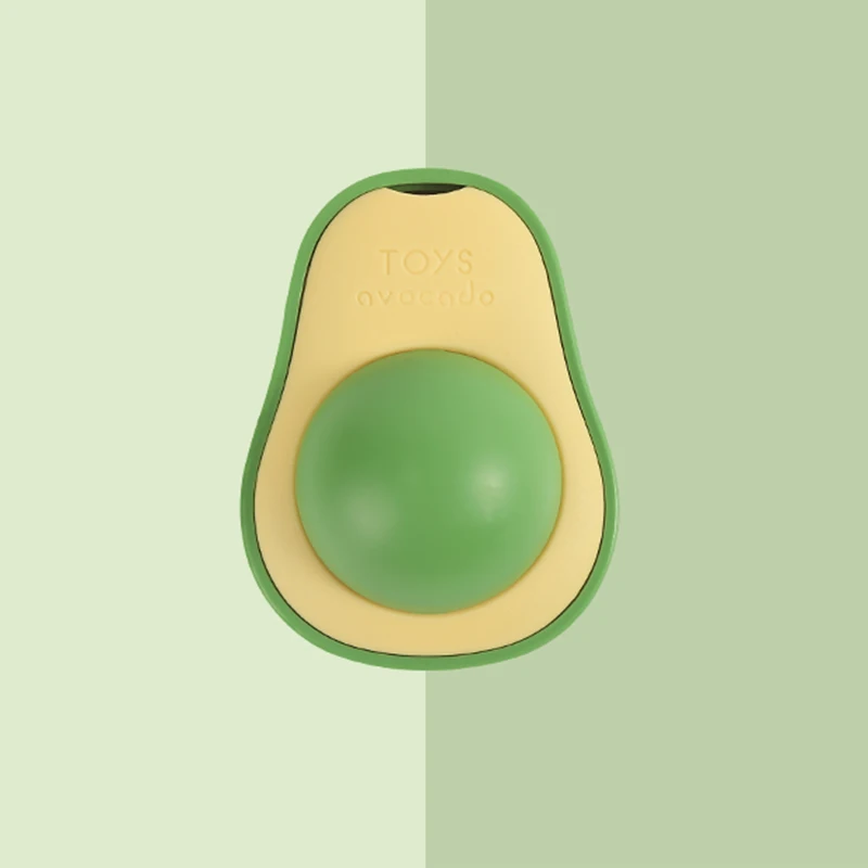 Bola de hierba gatera de aguacate, juguete giratorio para mascotas, bola de menta, adhesivo de pared, aperitivos para gatos, suministros de limpieza de dientes de mascota de dibujos animados - imagen 5