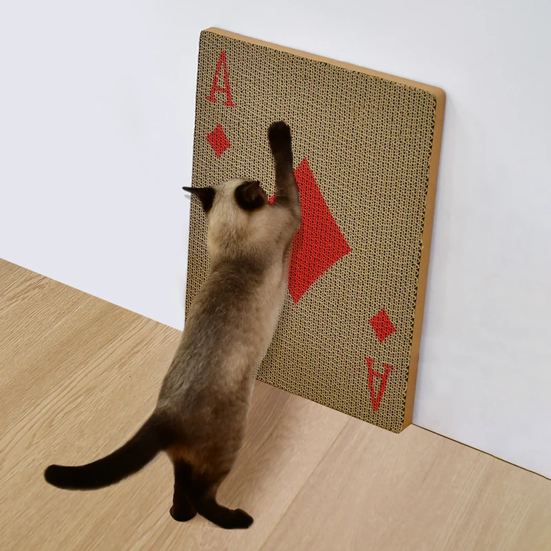 Rascador duradero para gatos, poste de rascado vertical, almohadilla de rascado para gatos de cartón corrugado, estera para rascar montada en la pared - imagen 2