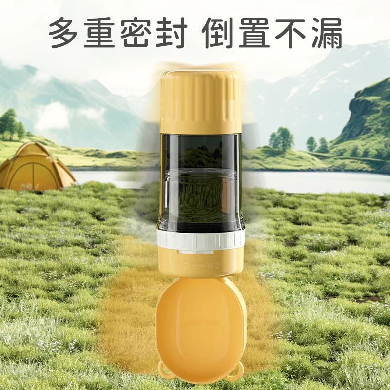 La hervidor al aire libre para mascotas se puede colgar agua y alimentos, dispensador de agua portátil integrado de gran capacidad a prueba de fugas para caminar al aire libre para perros - imagen 2